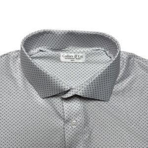 Collars and Co Mens Featherweight Flex Polo Shirt S White Pulse Relaxed Fit NWOT